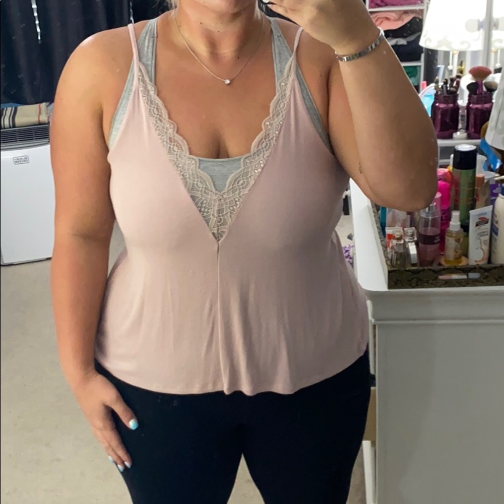 Pink tank top American Eagle